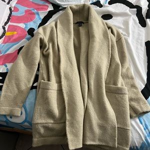Forever 21 long beige cardigan